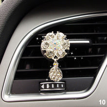 Load image into Gallery viewer, Car Styling Air Freshener Perfume Diamond Flower Deer Crown Cross For Car Air Condition Vent Accrssories