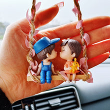 Load image into Gallery viewer, Car Cute Couple on Swing Interior Romantic Couple Rearview Mirror Swing Pendant Accessories Ornament Gift