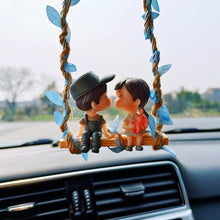 Load image into Gallery viewer, Car Cute Couple on Swing Interior Romantic Couple Rearview Mirror Swing Pendant Accessories Ornament Gift