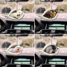 Load image into Gallery viewer, Car Interior Accessories Ornaments Rear Mirror Pendant Sleeping Dog Angel Home Decor Acrylic Hanging Ornaments
