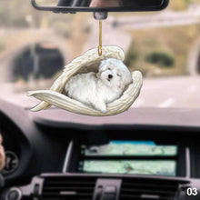 Load image into Gallery viewer, Car Interior Accessories Ornaments Rear Mirror Pendant Sleeping Dog Angel Home Decor Acrylic Hanging Ornaments