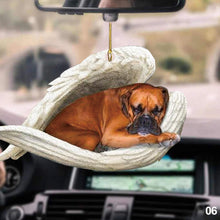 Load image into Gallery viewer, Car Interior Accessories Ornaments Rear Mirror Pendant Sleeping Dog Angel Home Decor Acrylic Hanging Ornaments