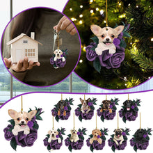 Load image into Gallery viewer, Car Rearview Mirror Puppy Dog Pendant Decoration Hanging Ornament Keychain Pendant