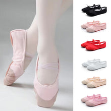 Load image into Gallery viewer, Girls Ballet Shoes Kids Dance Slippers Professional Canvas Soft Sole Ballet Dance Girls Female Ballet Yoga Gym Dance Shoes