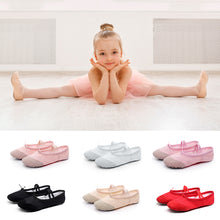 Load image into Gallery viewer, Girls Ballet Shoes Kids Dance Slippers Professional Canvas Soft Sole Ballet Dance Girls Female Ballet Yoga Gym Dance Shoes