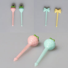 Load image into Gallery viewer, 8pcs/set Cute Candy Button Shape Fruit Fork Kids Snack Dessert Decoration Forks Toothpick Lunch Salad Decoration Accessories Cake Picks
