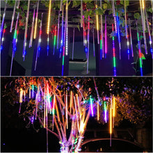 Load image into Gallery viewer, 8 Tubes Meteor Shower Rain Light String Christmas Tree Decoration Street Light Outdoor Garden Fairy Lights