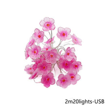 Load image into Gallery viewer, Pink Cherry Blossom String Lights Christmas Holiday Decoration Led Light Garland Sakura Hanging Light String