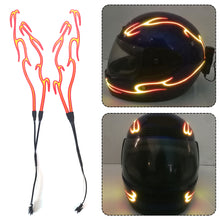 Load image into Gallery viewer, 4 in 1 Motorcycle Helmet LED Cold Light Waterproof Strip Sticker Flashing Warning Lights Night Riding Accessories