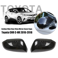 Load image into Gallery viewer, 2Pcs Carbon Fiber Car Rear View Wing Mirror Cover Trim Look Side Wing Mirror Cover Caps Auto Modified Part For Toyota C-HR CHR
