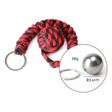 Load image into Gallery viewer, Outdoor Monkey Fist Steel Ball For Girl Bearing Safety Protect Security Self Defense Lanyard Stick Survival Keychain Broken Windows