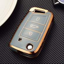 Load image into Gallery viewer, TPU Car Remote Key Case Cover Shell Fob For VW Volkswagen Golf 7 MK7 Tiguan MK2 For SEAT Ateca Leon FR 2 Ibiza For Skoda Octavia A7