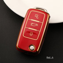 Load image into Gallery viewer, TPU Car Remote Key Cover Case Fob For VW Volkswagen Polo Golf Passat Tiguan Beetle Caddy T5 Up Eos Skoda Octavia Seat Leon Altea