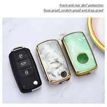 Load image into Gallery viewer, Jade Pattern Car Remote Key Cover Case Fob For VW Volkswagen Polo Golf Passat Tiguan Beetle Caddy T5 Up Eos Skoda Octavia Seat Leon Altea