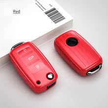 Load image into Gallery viewer, TPU Car Flip Key Case Cover Shell For VW Volkswagen Golf 7 MK7 3 4 5 6 6r For Skoda Octavia A7 polo 9n mk4 passat b7 b8 Tiguan