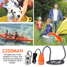 Load image into Gallery viewer, 12V Electric Outdoor Shower Camping Shower Water Bag Kit For Travel Car Washing Hiking Flowering Plants Watering