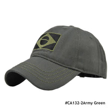 Load image into Gallery viewer, Outdoor Sports Tactical Dad Hat Casual Hunting Hats Army Camouflage Male Baseball Cap Men Embroidered Brazil Flag Caps