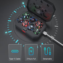 Load image into Gallery viewer, 7Pcs/Set Electronic Dice USB Rechargeable Luminous Dice Glow In The Dark DND Dices Polyhedral Dice D20 D12 D10 D8 D6 D4 Table Game