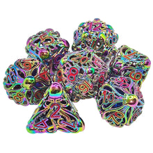 Load image into Gallery viewer, Hollow Metal Dice Octopus New Style D&D Dice 7 PCs DND Dice Polyhedral Dice Set For Role Playing Game MTG Pathfinder
