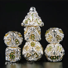 Load image into Gallery viewer, Hollow Metal Dice Octopus New Style D&D Dice 7 PCs DND Dice Polyhedral Dice Set For Role Playing Game MTG Pathfinder