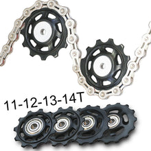 Load image into Gallery viewer, 11T 12T 13T 14T Bearing MTB Bicycle Rear Guide Wheel Road Bike Rear Derailleur Pulley Roller for Shimano Sram Repair Kit