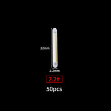 Load image into Gallery viewer, 50PCS/lot 2.2-4.5mm Light Night Fishing Float Rod Lights Dark Glow Stick Useful Fishing Fluorescent Lightstick