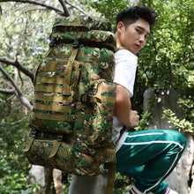 Load image into Gallery viewer, 80L Waterproof Molle Camo Tactical Backpack Military Army Hiking Camping Backpack Travel Rucksack Outdoor Sports Climbing Bag