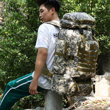 Load image into Gallery viewer, 80L Waterproof Molle Camo Tactical Backpack Military Army Hiking Camping Backpack Travel Rucksack Outdoor Sports Climbing Bag