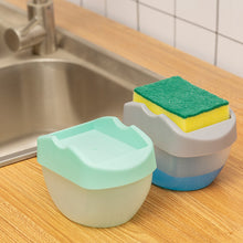 Load image into Gallery viewer, Portable Detergent Dispenser Set for Kitchen Dish Soap Box with Sponge Holder Hand Press Liquid Dispensing Tools
