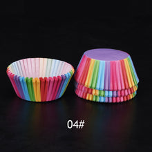 Load image into Gallery viewer, 100Pcs Muffin Cupcake Paper Cups Cupcake Liner Baking Muffin Box Cup Case Party Tray Cake Decorating Tools Birthday Party Decor