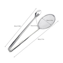Load image into Gallery viewer, Stainless Steel Filter Colanders BBQ Food Clip Clamp Oil Frying Skimmer Salad Strainer Grid Cooking Tools Kitchen Accessories