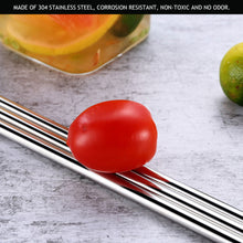 Load image into Gallery viewer, Reusable Drinking Straw 304 Stainless Steel Straws Straight Bent Metal Straw with Cleaner Brush Pouch Set Party Bar for Smoothies Cocktails Bar Accessories