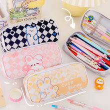 Load image into Gallery viewer, Checkerboard Pen Case Pencil Bag For Girls Pencil Pouch Korean Stationery School Student Stationery Storage Bag