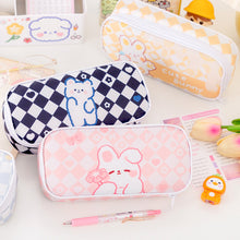 Load image into Gallery viewer, Checkerboard Pen Case Pencil Bag For Girls Pencil Pouch Korean Stationery School Student Stationery Storage Bag