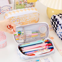 Load image into Gallery viewer, Checkerboard Pen Case Pencil Bag For Girls Pencil Pouch Korean Stationery School Student Stationery Storage Bag