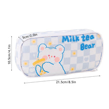 Load image into Gallery viewer, Checkerboard Pen Case Pencil Bag For Girls Pencil Pouch Korean Stationery School Student Stationery Storage Bag