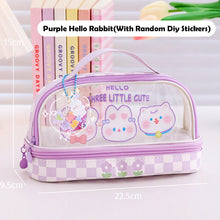 Load image into Gallery viewer, Large Capacity Pencil Bag For Girls Pencil Pouch Wash Makeup Bag With Zipper Cosmetic Bag Double Layer Design