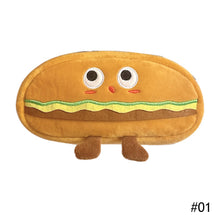 Load image into Gallery viewer, Kawaii Plush Hamburger Dog Pencil Case Student Stationery Pen Bag Cute Large Capacity Storage Bag School Supplies