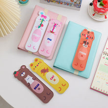 Load image into Gallery viewer, PU Leather Elastic Buckle Pencil Case for Book Notebook Fashion Pen Bag School Pen Case for Office Meeting Easy Carry Stationery