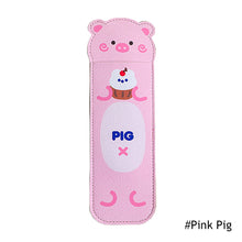 Load image into Gallery viewer, PU Leather Elastic Buckle Pencil Case for Book Notebook Fashion Pen Bag School Pen Case for Office Meeting Easy Carry Stationery