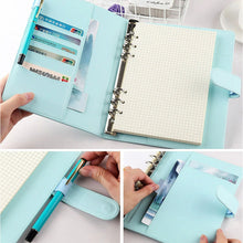 Load image into Gallery viewer, Creative Macaron Laser Color Hand Book A6 Notepad 6 Ring Binder Notebook Cover Agenda Organizer Journal Kawaii Stationery