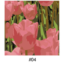 Load image into Gallery viewer, 20*20cm INS Tulip Flower DIY Painting Framed Canvas Painting Paint By Numbers Digital Painting Drawing Practice Birthday Gift Home Bedroom Wall Decoration