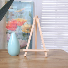 Load image into Gallery viewer, Natural Wood Mini Easel Frame Tripod Display Phone Holder Meeting Wedding Table Number Name Card Stand Display Holder Children Painting Craft