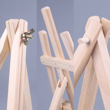 Load image into Gallery viewer, Natural Wood Mini Easel Frame Tripod Display Phone Holder Meeting Wedding Table Number Name Card Stand Display Holder Children Painting Craft
