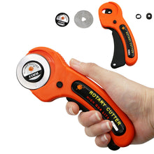 Load image into Gallery viewer, 45mm Patchwork Roller Wheel Knife Cloth Cutting Knife Leather Paper Fabric Craft Fabrics Rotary Cutter DIY Sewing Accessories