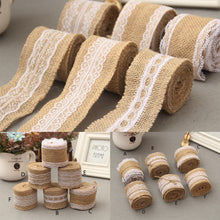 Load image into Gallery viewer, 2M/Roll DIY Packaging Ribbon Primary Color Jute Rope Linen Gifts Handmade Christmas Wedding Crafts Home Textile Decoration Packaging