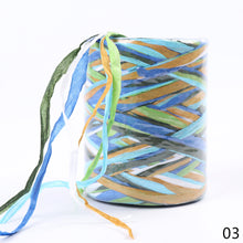 Load image into Gallery viewer, 80m Hand-knitted Lafite Raffia Straw Environmentally Friendly Paper Yarn Baking Packaging Belt Rope Crocheting Summer Hat Bags