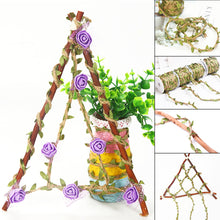 Load image into Gallery viewer, DIY Simulation Twine Rattan Leaves Packaging Ribbon Jute Rope Linen Gifts Handmade Christmas Wedding Crafts Home Textile Decoration Packaging