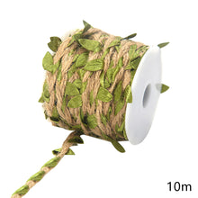 Load image into Gallery viewer, DIY Simulation Twine Rattan Leaves Packaging Ribbon Jute Rope Linen Gifts Handmade Christmas Wedding Crafts Home Textile Decoration Packaging