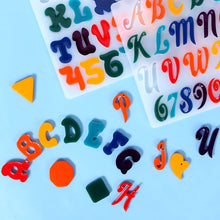 Load image into Gallery viewer, 1Pcs Crystal Epoxy Resin Transparent Mold Alphabet Letter Number Casting Silicone Multipurpose Mould DIY